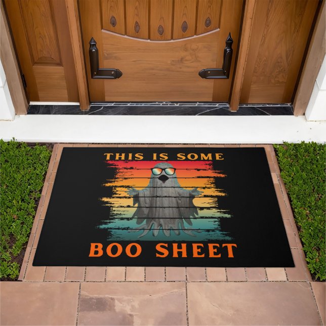This is some boo sheet funny halloween ghost doormat (Outdoor)
