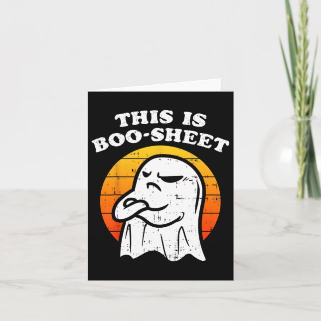 This Is Some Boo-sheet Ghost Halloween Girls Boys  Card (Front)