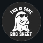 This Is Some Boo Sheet Ghost Retro Halloween Costu Classic Round Sticker<br><div class="desc">This Is Some Boo Sheet Ghost Retro Halloween Costume 1</div>