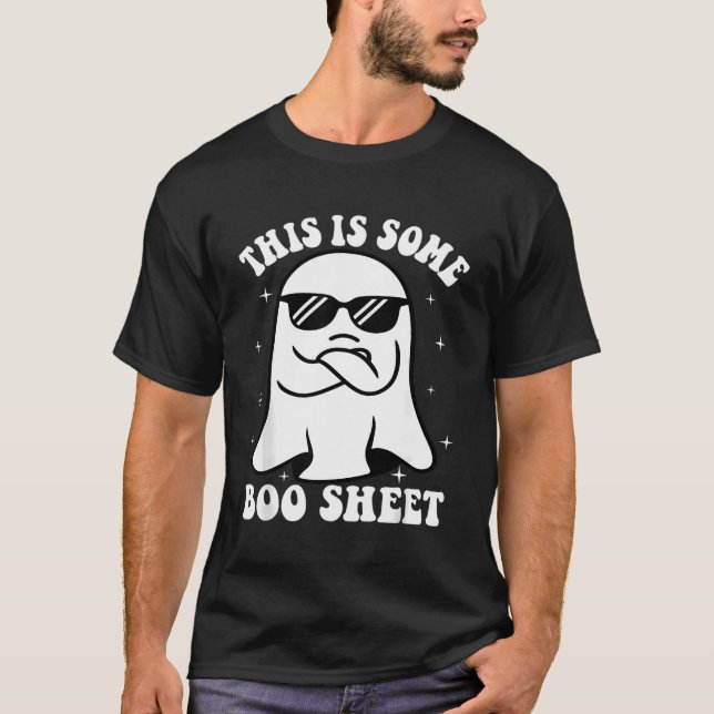 This Is Some Boo Sheet Ghost Retro Halloween Costu T-Shirt (Front)