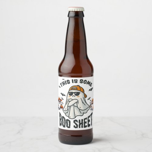 This is Some Boo Sheet Ghost Spooky Beer Bottle Label