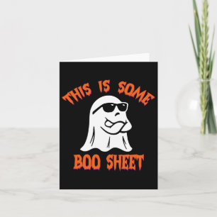 This Is Some Boo Sheet Halloween Cool Ghost Fun 2 Card