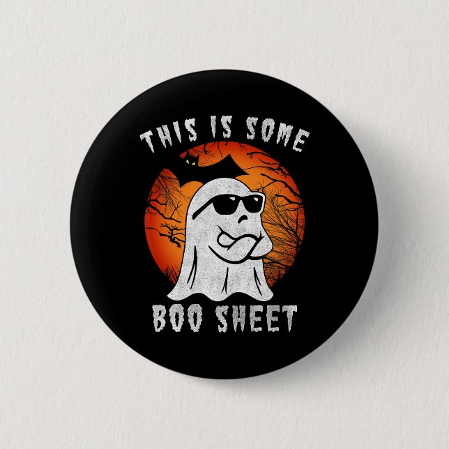 This Is Some Boo Sheet Halloween Ghost Fun Gifts M Button (Front)
