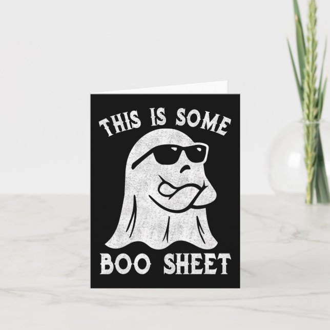 This Is Some Boo Sheet Halloween Ghost Fun Gifts M Card (Front)