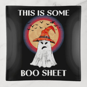 This Is Some Boo Sheet Halloween Ghost Funny Trinket Tray