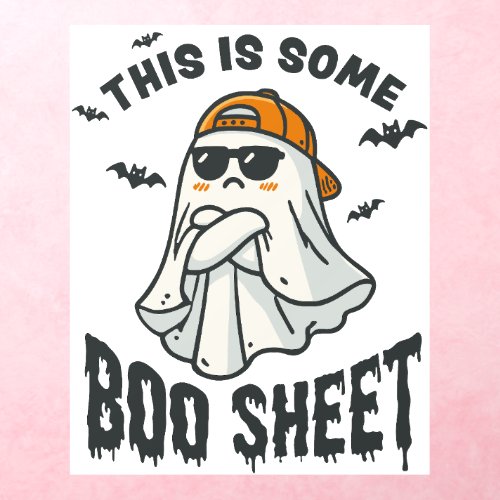 This is  Some Boo Sheet Halloween Window Cling Wall Decal