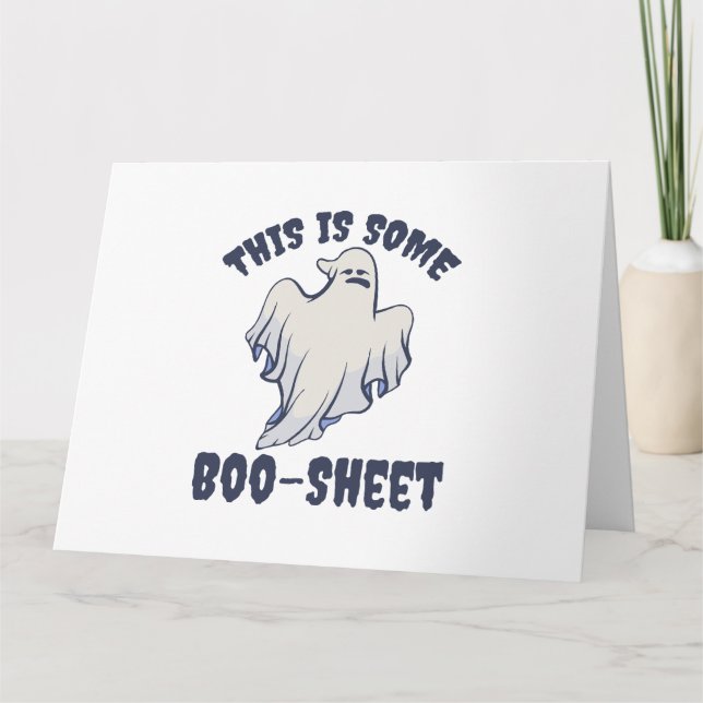 This is some Boo Sheet Sassy Ghost  Card (Front)
