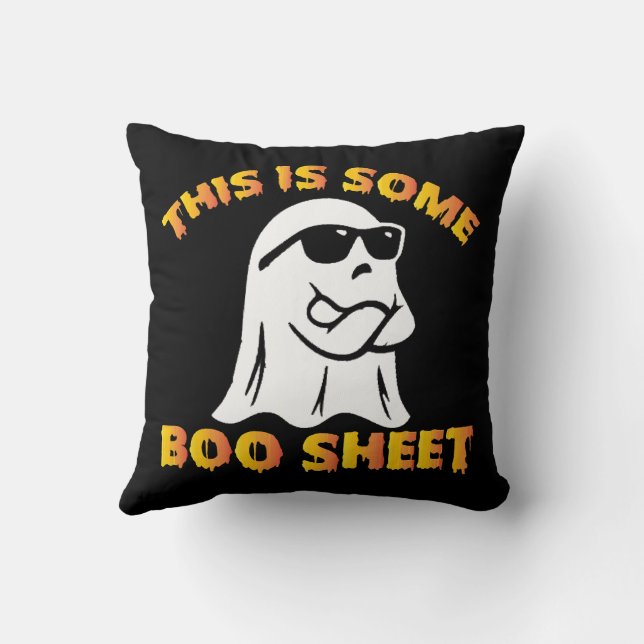 This is some boo sheet throw pillow (Back)