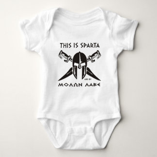 This is Sparta - Molon lave (black) Baby Bodysuit