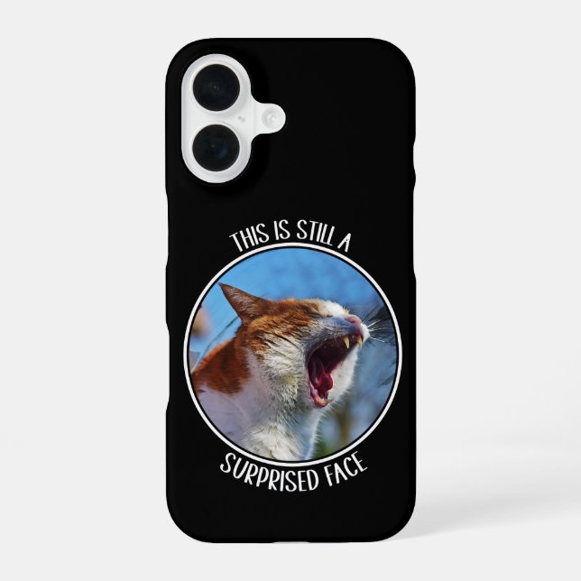 This is Still A Surprised Face Funny Cute Cat Meme Iphone Case (Back)