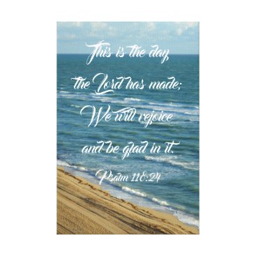 This is the Day Bible Scripture Beach Christian Canvas Print This is the Day Bible Scripture Beach Christian Canvas Print