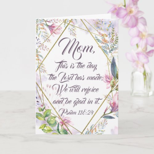 This is the Day Bible Verse Christian Mothers Day Card