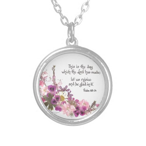 This is the day Psalm 11824 Silver Plated Necklace