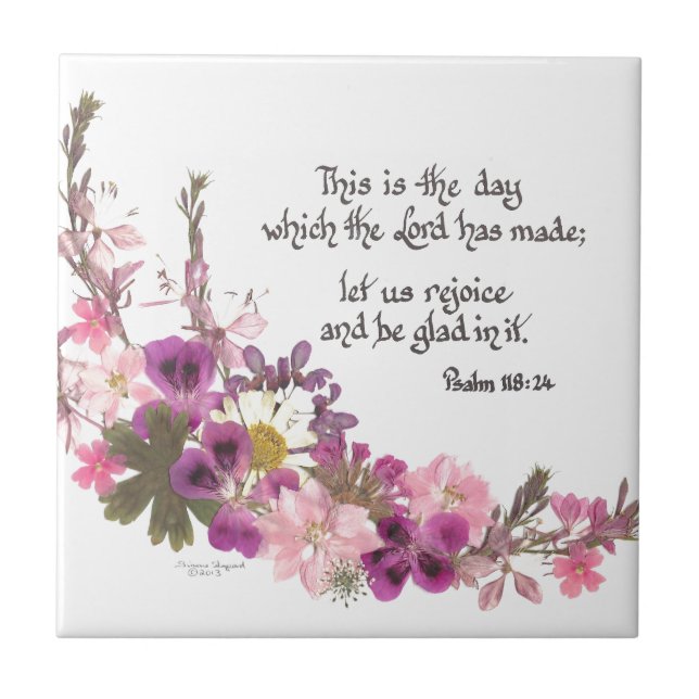 This is the day, Psalm 118:24 Tile (Front)