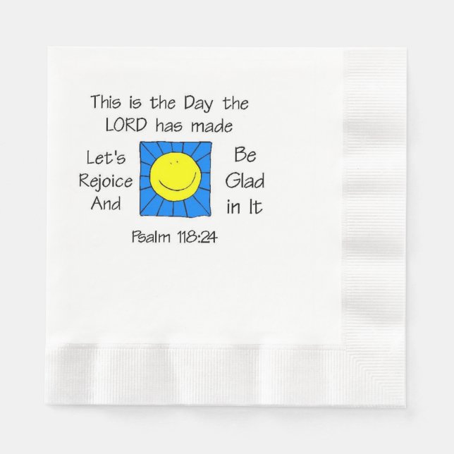 This is the Day Sun Paper Napkins (Front)