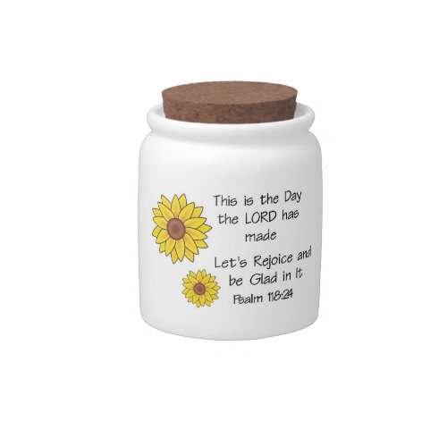 This is the Day Sunflower Candy Jar