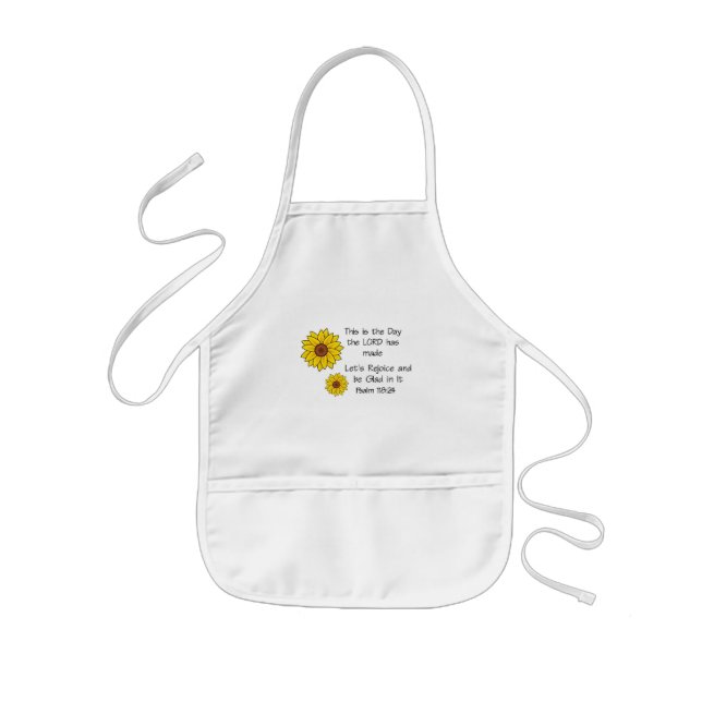 This is the Day Sunflower Kids' Apron (Front)
