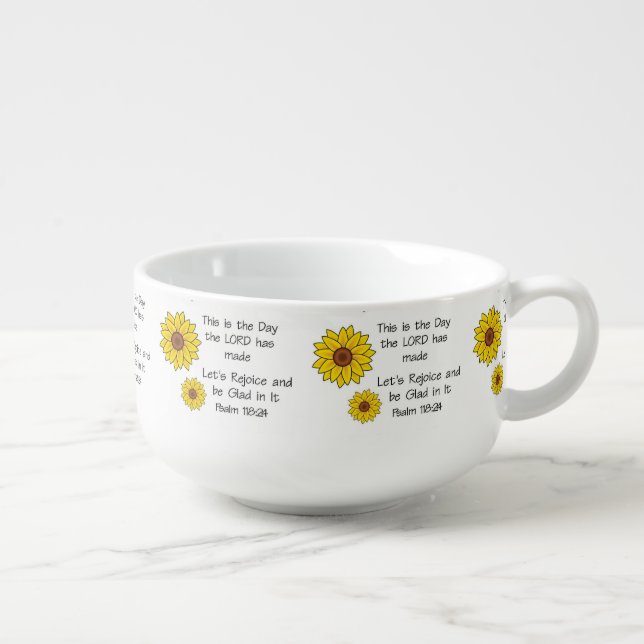 This is the Day Sunflower Soup Mug (Left)