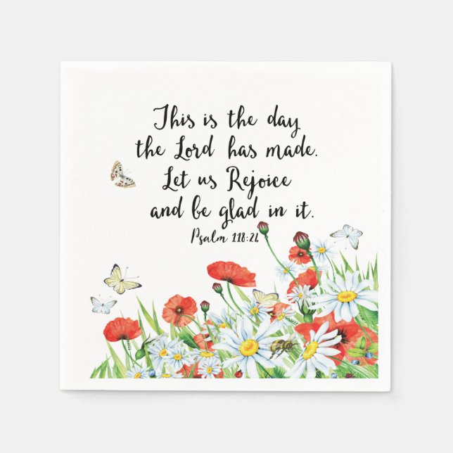 This is the Day the Lord has Made Paper Napkins (Front)