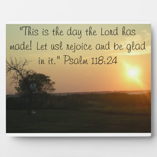 "This is the day the Lord has made" plaque (Front)