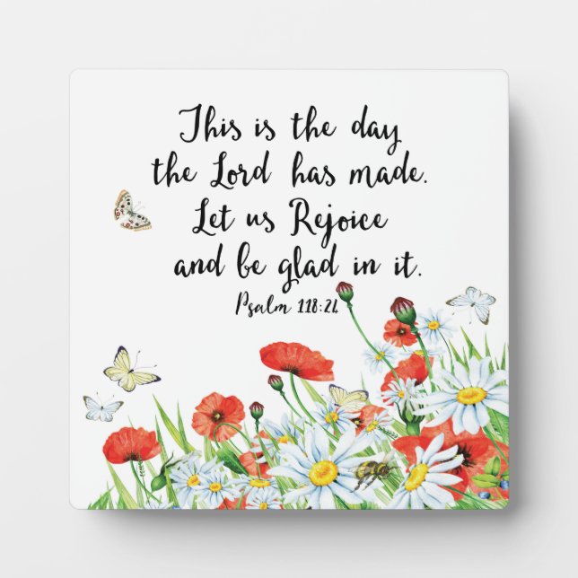This is the Day the Lord has Made Plaque (Front)