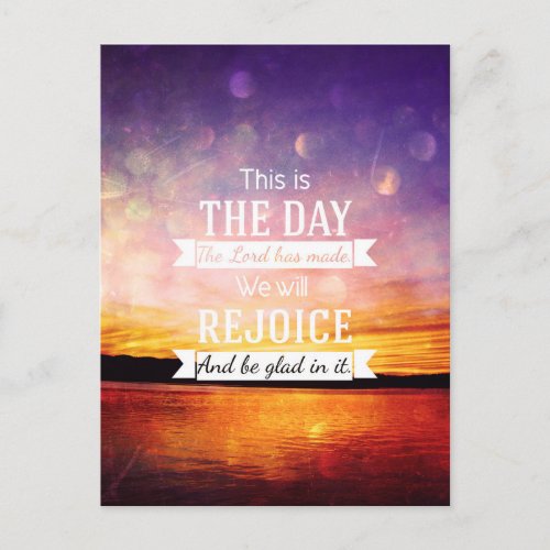 This is the day the lord has made postcard