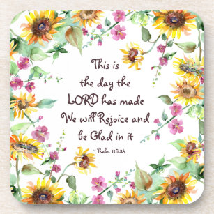 This is the Day the Lord has Made Psalm 118:24 Beverage Coaster