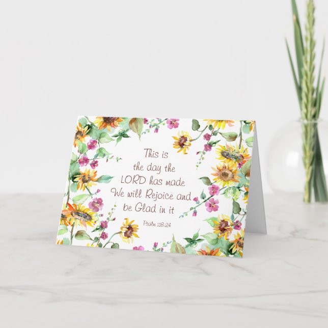 This is the Day the Lord has Made Psalm 118:24 Card (Front)