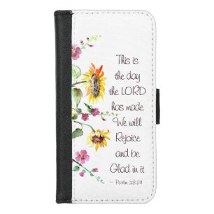 This is the Day the Lord has Made Psalm 118:24 iPhone 8/7 Wallet Case