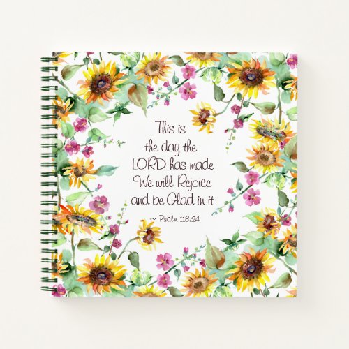 This is the Day the Lord has Made Psalm 11824 Notebook