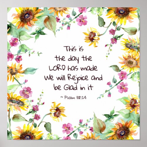 This is the Day the Lord has Made Psalm 11824 Poster