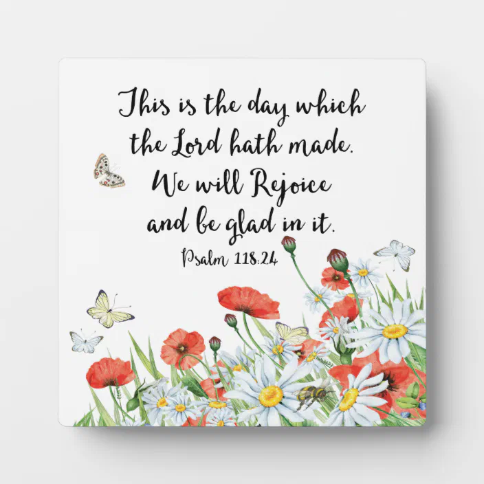 This Is The Day Which The Lord Hath Made Kjv Plaque Zazzle Com