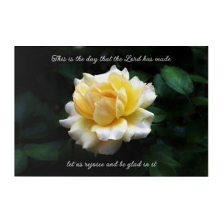 This is the Day - yellow rose Acrylic Print