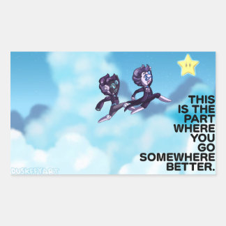 This is the part where you go somewhere better. rectangular sticker