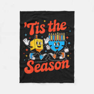 This Is The Season Happy Hanukkah Funny Jewish Cha Fleece Blanket