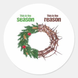 This Is The Season This Is The Christian Christmas Classic Round Sticker
