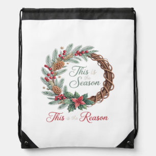 This Is The Season This Is The Christian Christmas Drawstring Bag