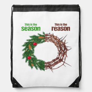 This Is The Season This Is The Christian Christmas Drawstring Bag