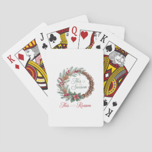This Is The Season This Is The Christian Christmas Poker Cards