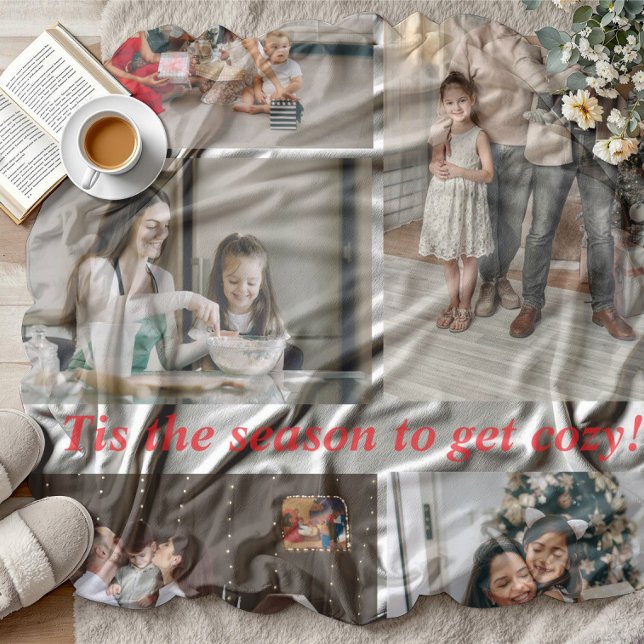 This is the season to get cozy Christmas family  Fleece Blanket (Creator Uploaded)