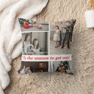 This is the season to get cozy Christmas family  Throw Pillow