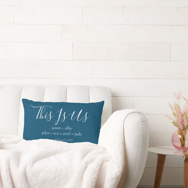 This Is Us | Family Names Personalized Lumbar Pillow (Couch)