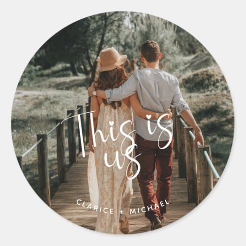 This Is Us Family Photo Classic Round Sticker
