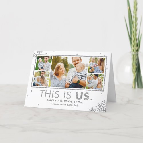 This Is Us Holiday Greeting Cards Faux Silver