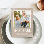 This Is Us Holiday Photo Card Kraft<br><div class="desc">Celebrate the season with this modern and stylish holiday card from Berry Berry Sweet. Matching items and more design options are available at our store: www.berryberrysweet.com. Background color can be customized online to best match your photo!</div>