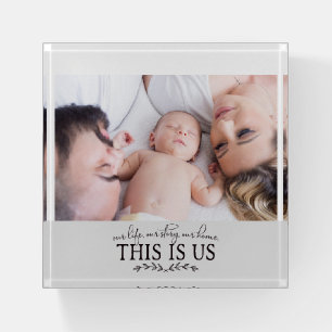 This is Us Modern Father's Day Family Photo Paperweight