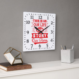 This Is Us Our Life Story Square Wall Clock