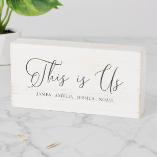 This is us Personalized Wooden Box Sign