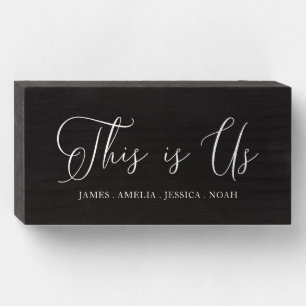 This is us Personalized Wooden Box Sign