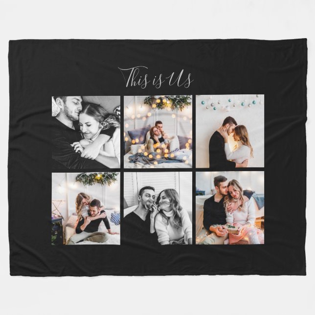 This is Us Picture Collage Fleece Blanket (Front (Horizontal))